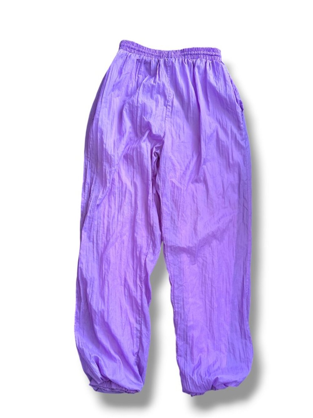 Vintage 80s Cabin Creek Nylon Purple Track Pants Women's Size Small Retro Sporty
